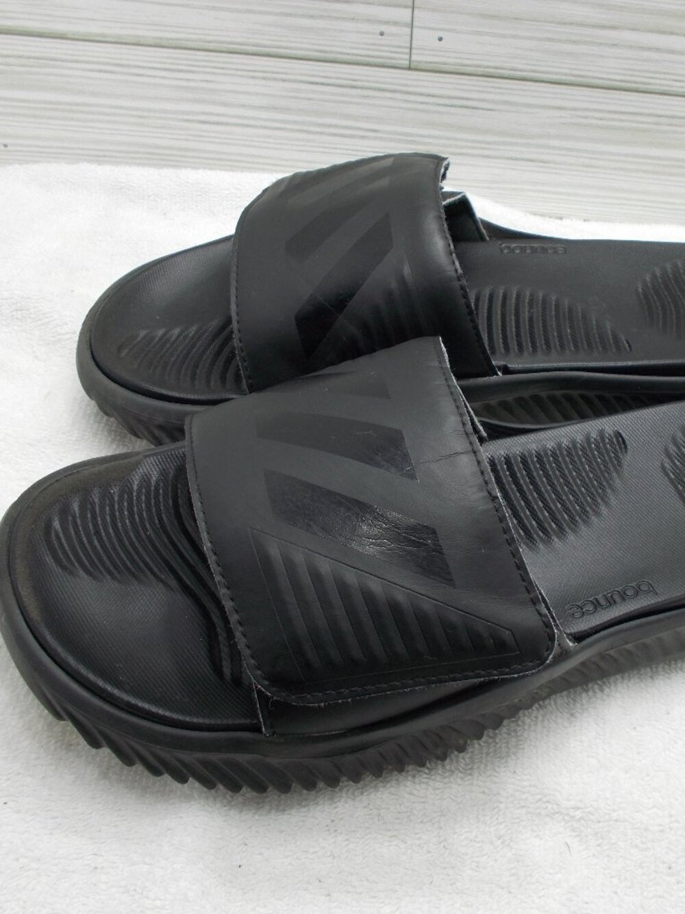 adidas Bounce Black Slide Sandals  Men's 8